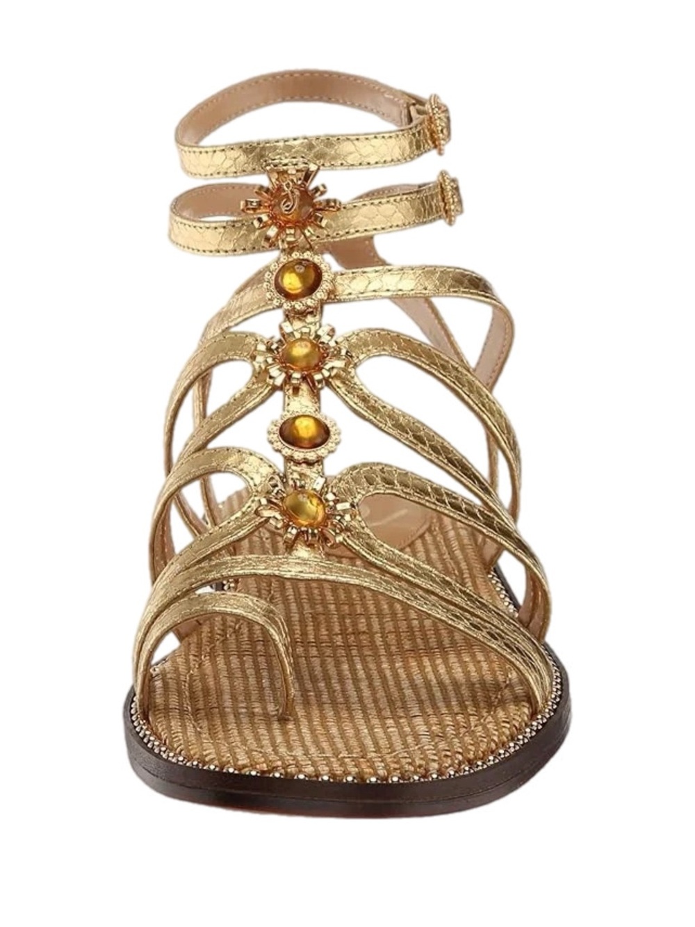 Sam Edelman Tianna Gladiator Sandal Gold Size 7.5 New Without Box